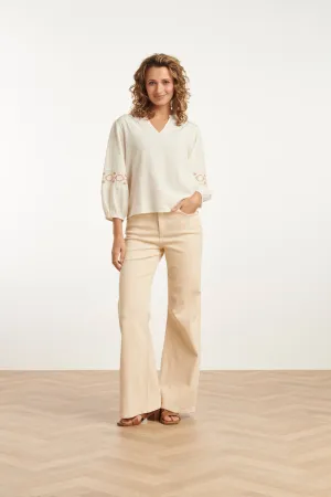 25206  Flared Jeans | sand