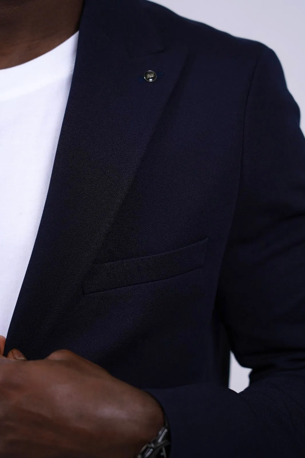 2H #26924 Navy One Button Blazer