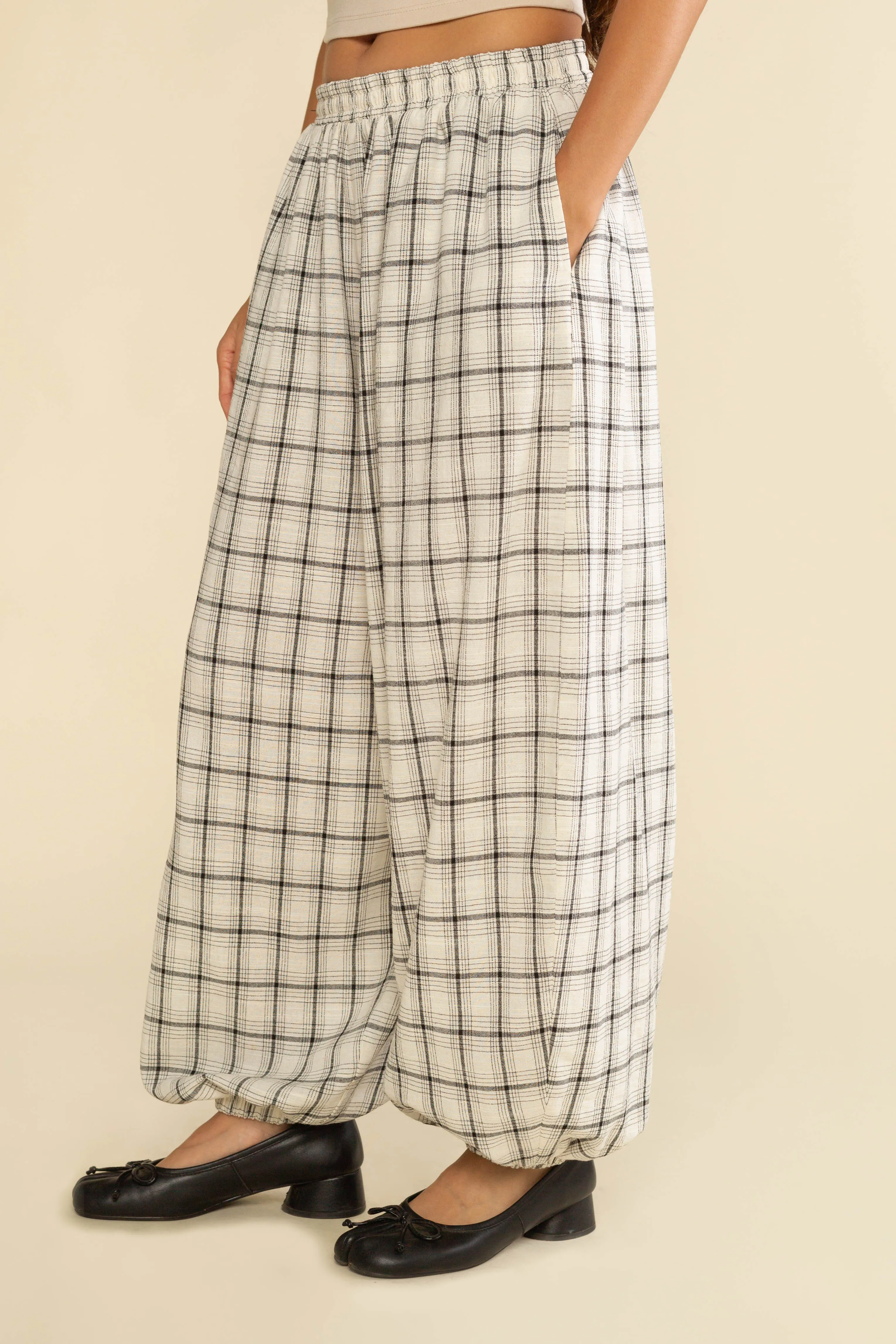 Aime Plaid Balloon Pants