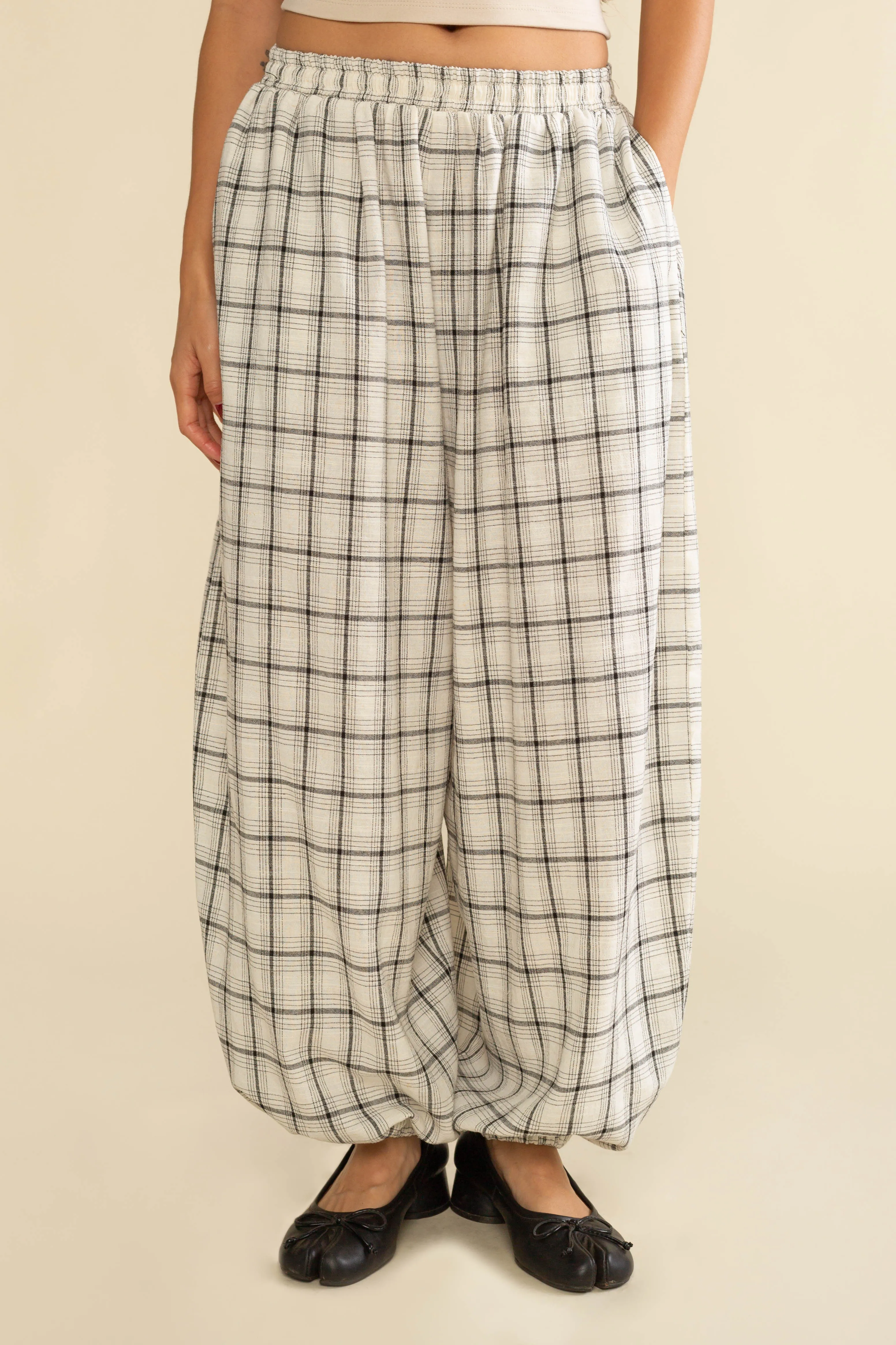 Aime Plaid Balloon Pants