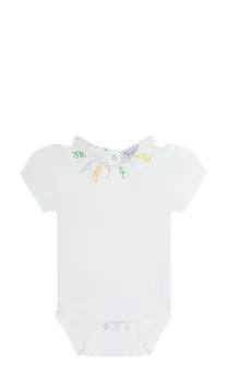 Baby Girl Spirals Print Pima Cotton Onesie Set