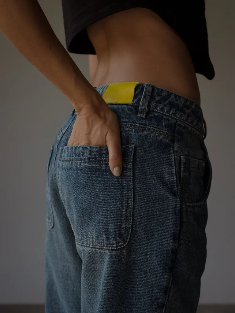 BAGGY RELAXED JEAN  - MEDIUM BLUE