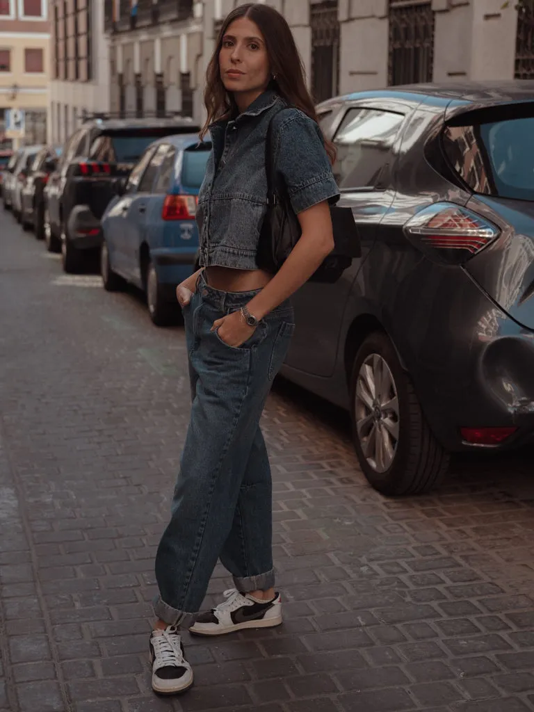BAGGY RELAXED JEAN  - MEDIUM BLUE