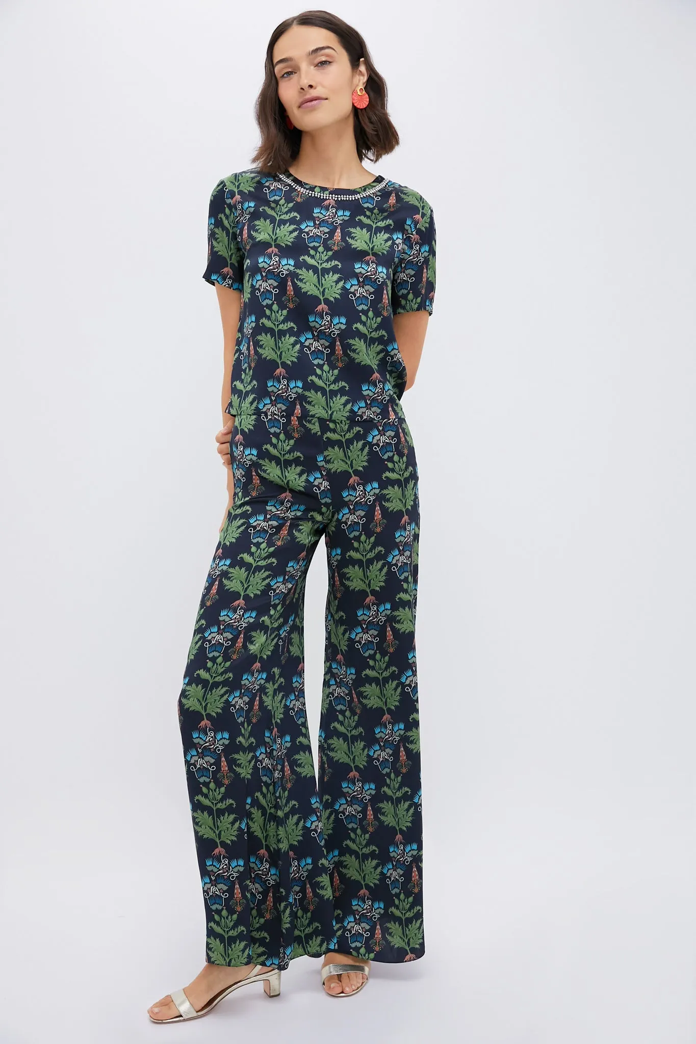 Blue Persian Botanic Gabrielle Top