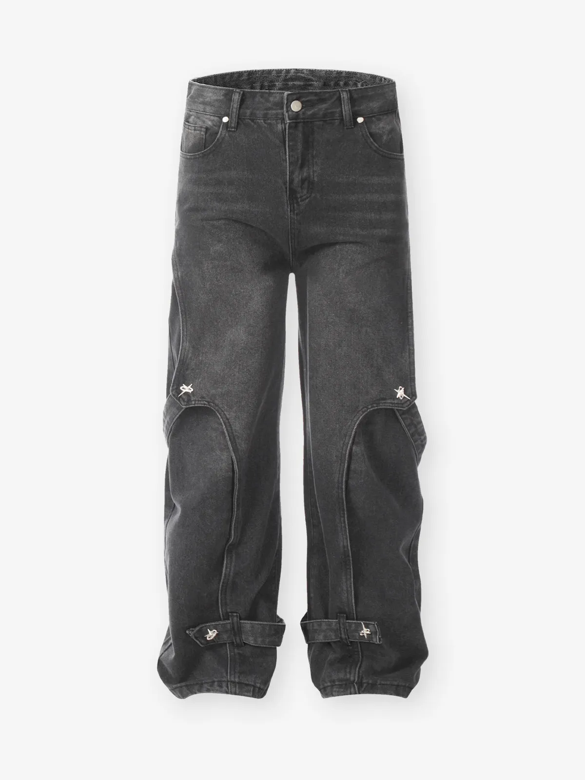 BOUNCE BACK© Original Distressed Heavy Wash Patchwork Jeans