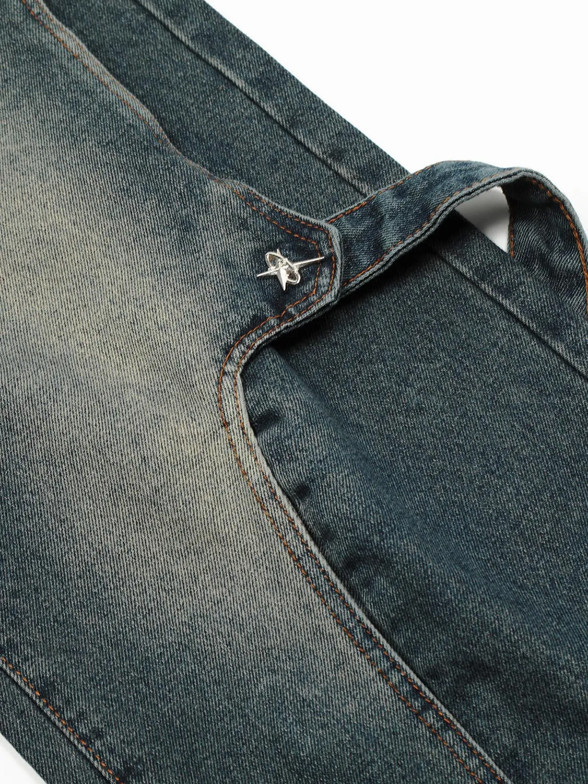 BOUNCE BACK© Original Distressed Heavy Wash Patchwork Jeans