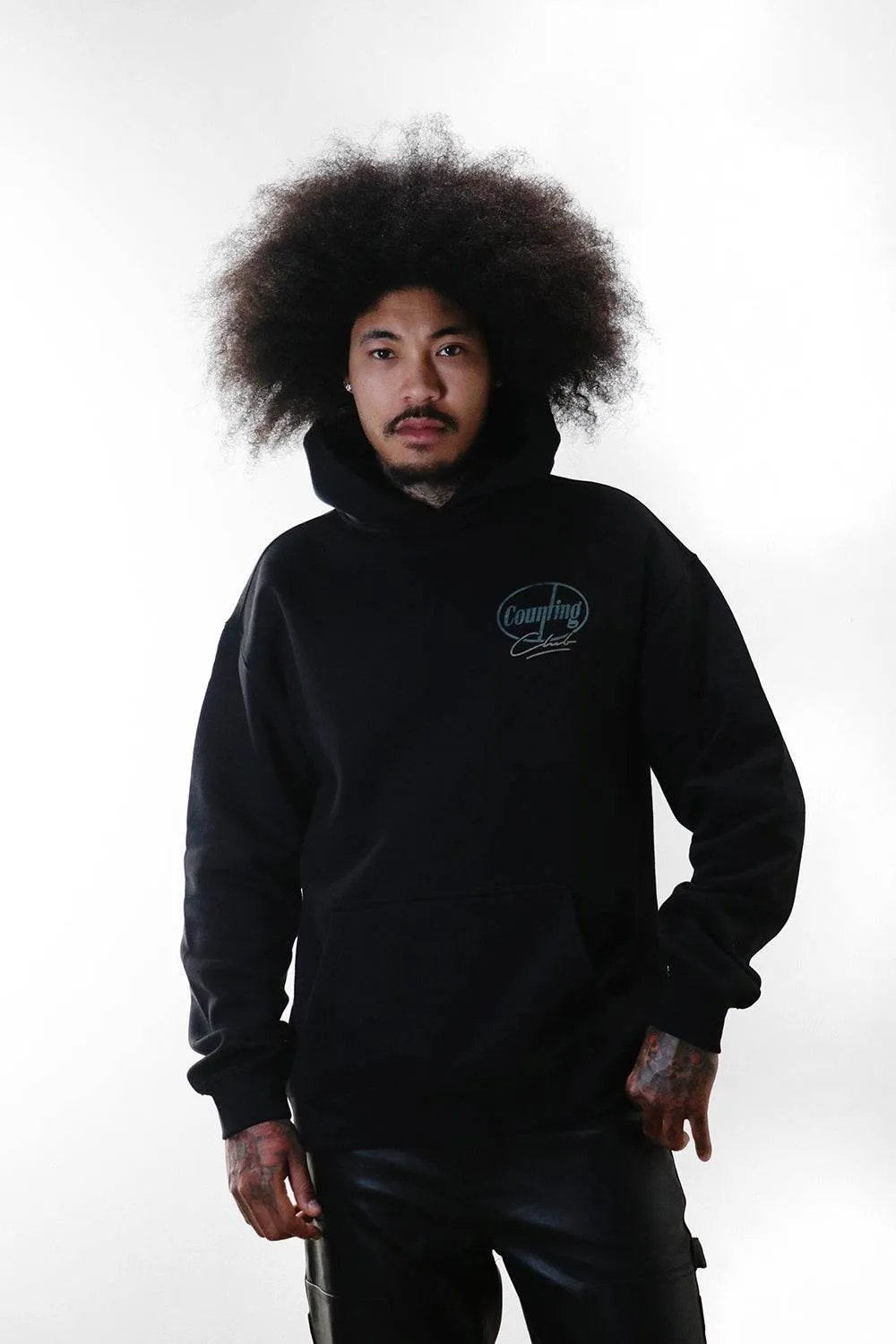 By Invite Only Heavyweight Fleece Hoodie- Black