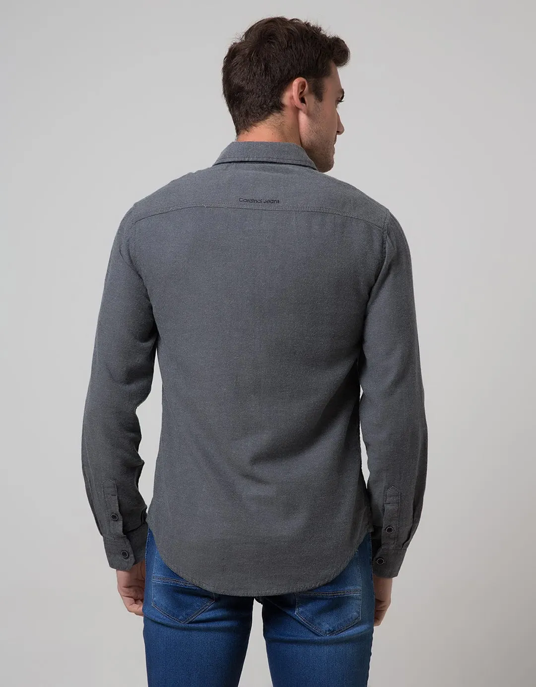 Cardinal Jeans Long Sleeve Men Kemeja