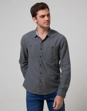 Cardinal Jeans Long Sleeve Men Kemeja