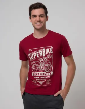 Cardinal Jeans Short Sleeve Men T-Shirt Oblong