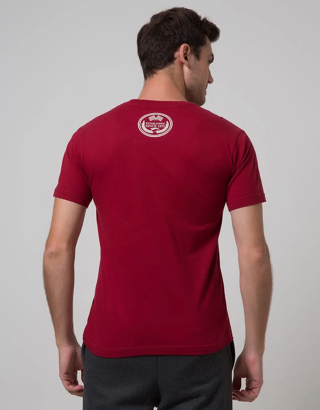 Cardinal Jeans Short Sleeve Men T-Shirt Oblong