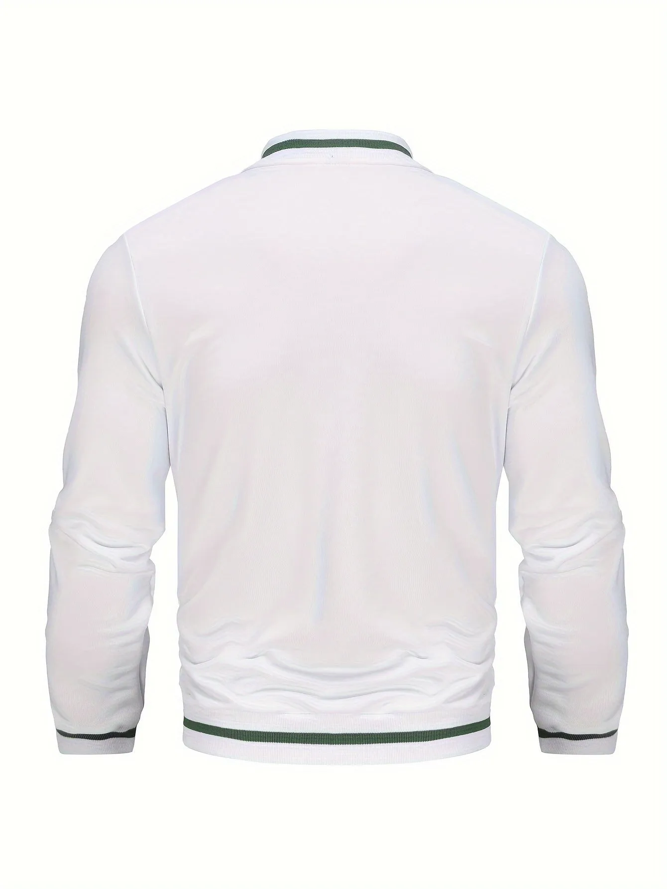 CHICAGO Print Men's Long Sleeve Button Up Baseball Jacket | Sports Coat