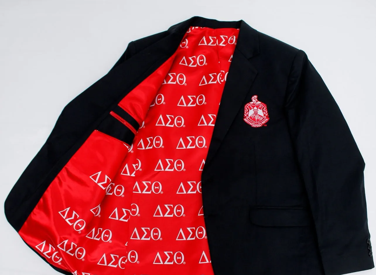 Delta Sigma Theta Gorgeous Blazer with Custom Inside Lining and Custom Gold Buttons