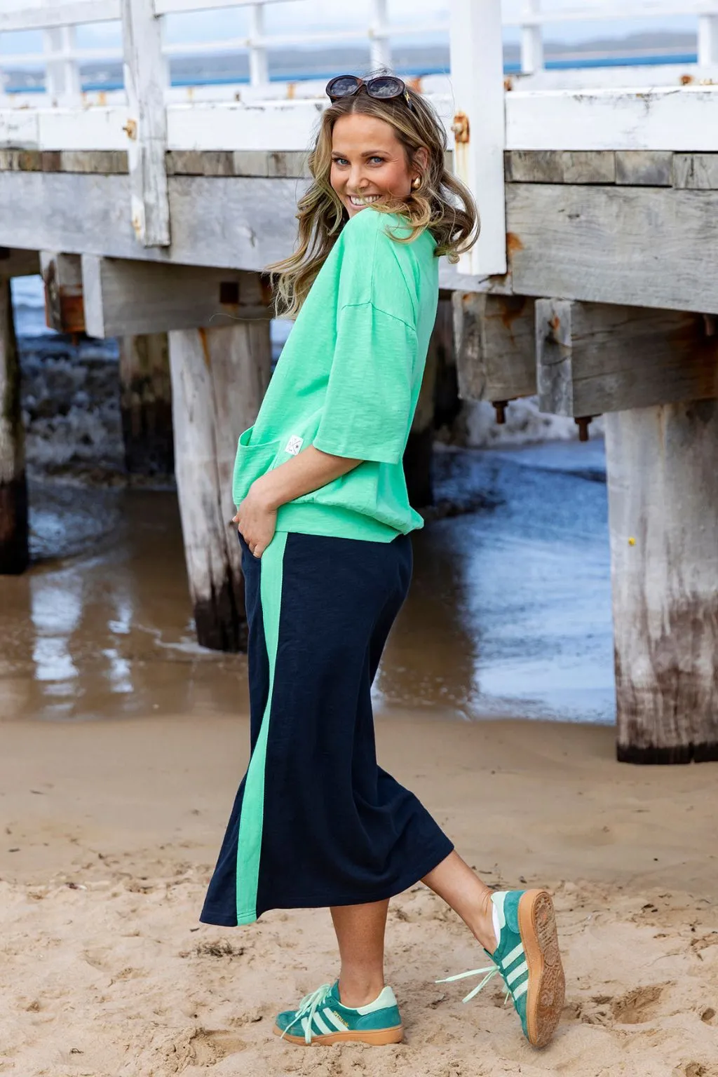 Elm Maizie Sweat Neon Mint