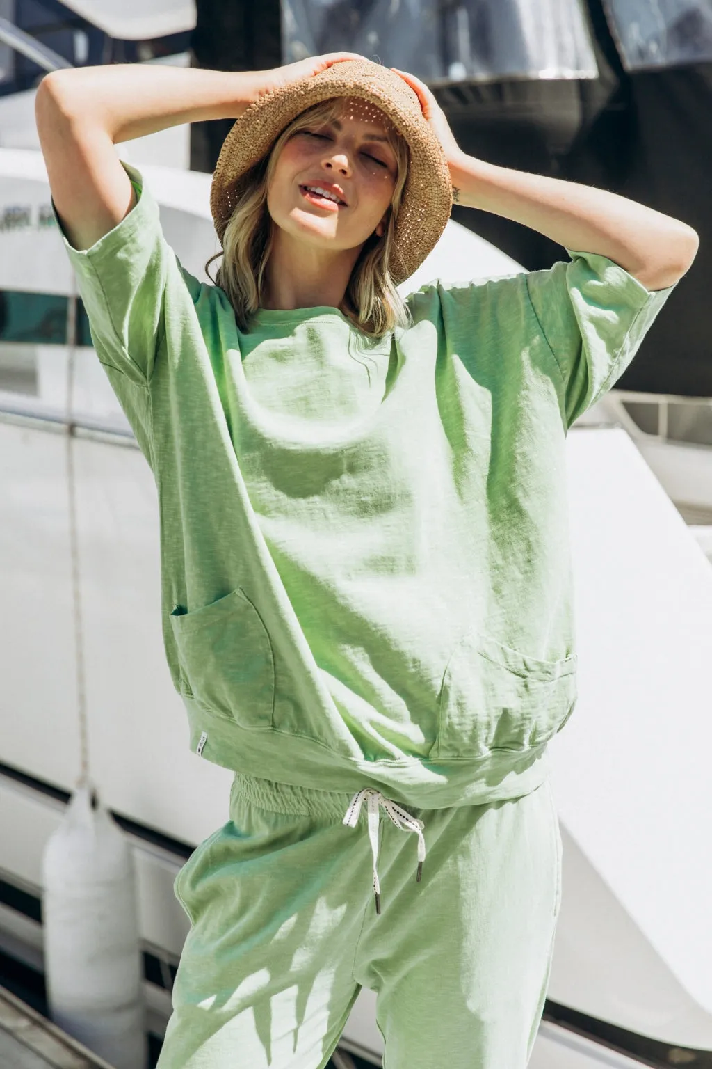 Elm Maizie Sweat Quiet Green