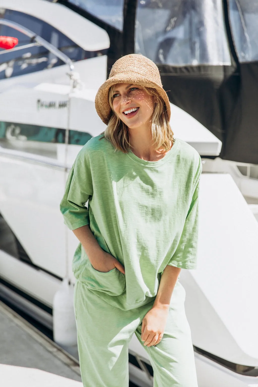 Elm Maizie Sweat Quiet Green