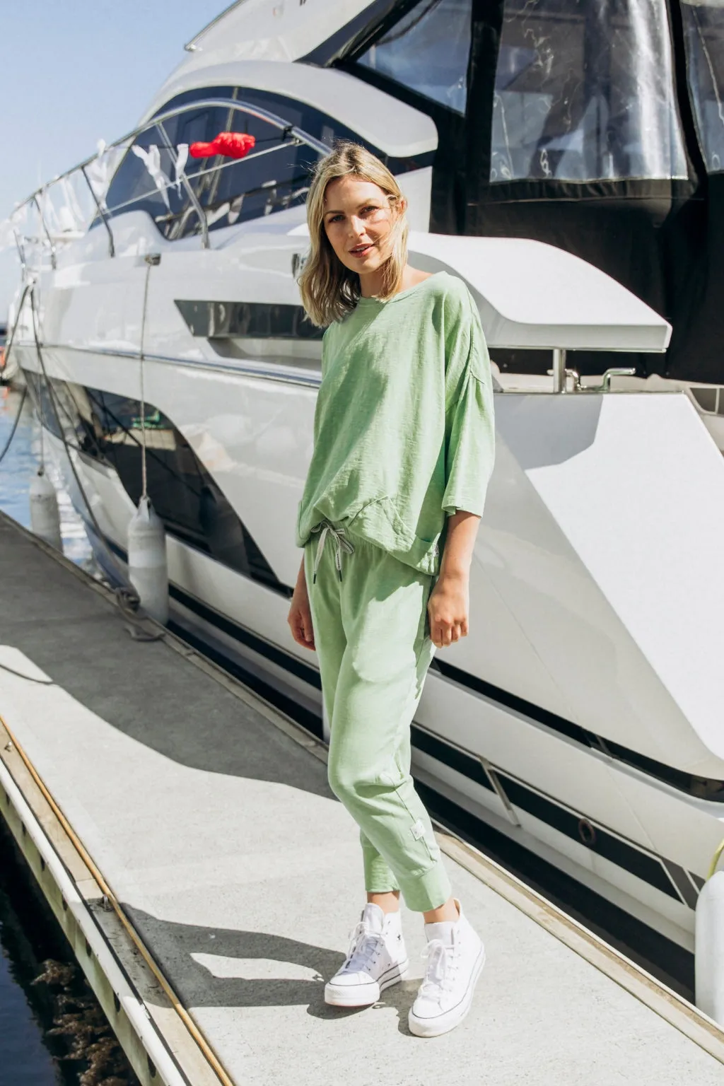 Elm Maizie Sweat Quiet Green