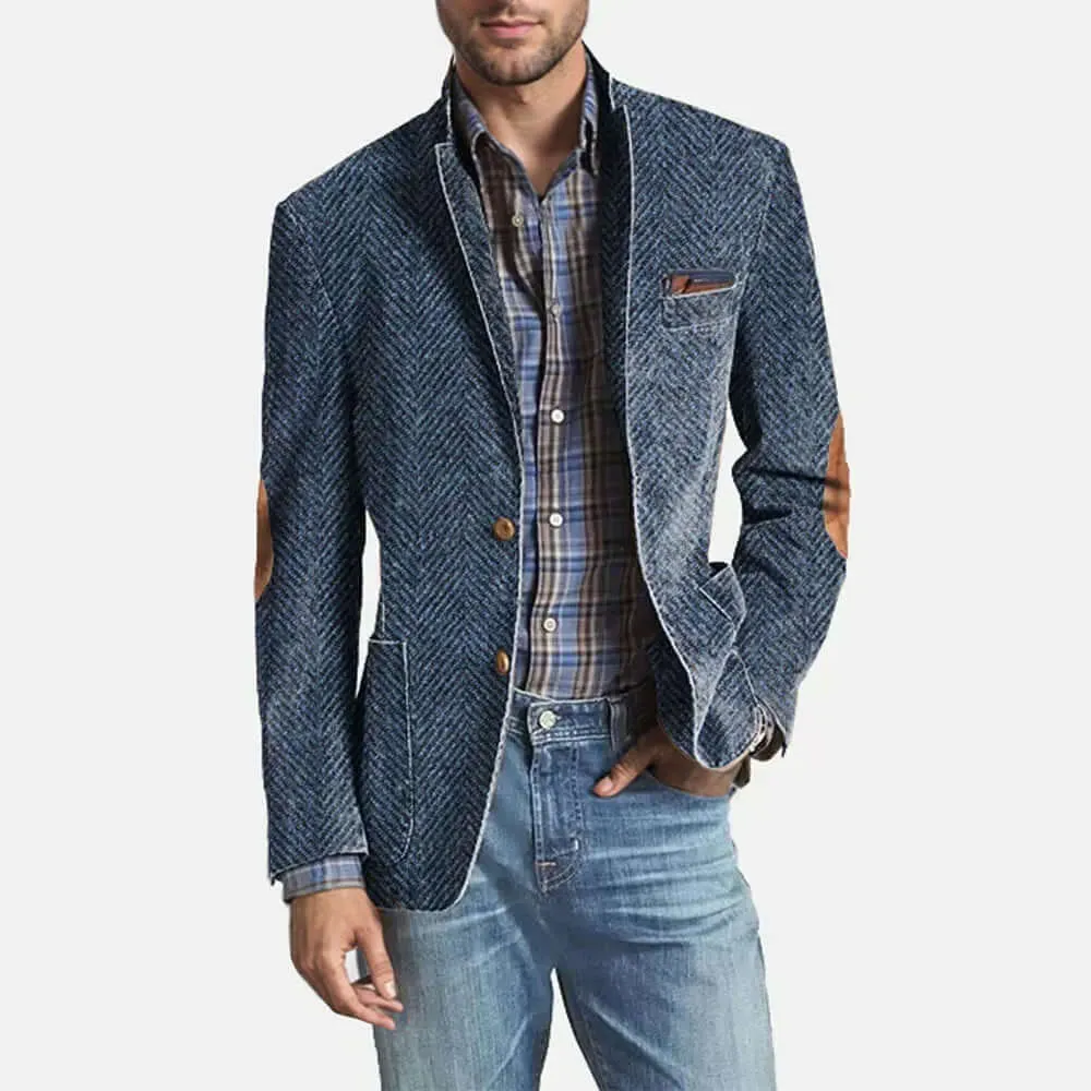 Embroidered Canvas Blazer