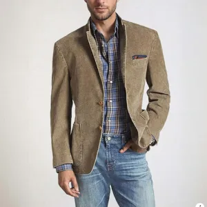 Embroidered Canvas Blazer