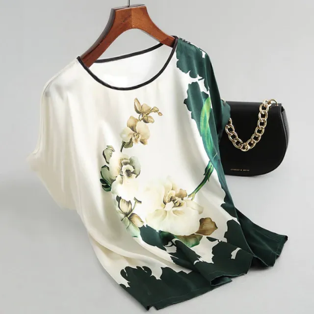 Fashion Vintage Floral Print Blouse Pullover Ladies