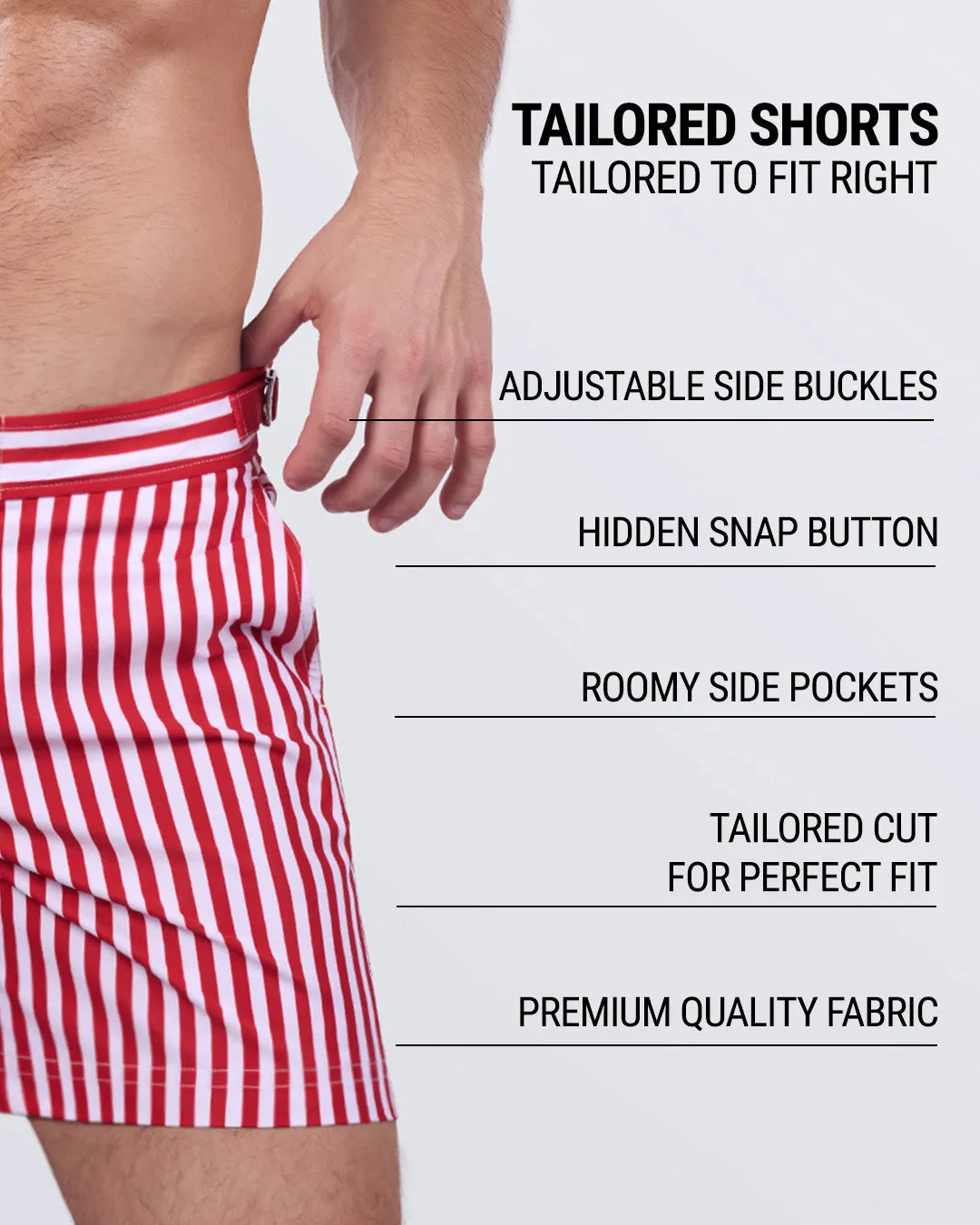 FAST LINES (RAPID RED) - Tailored Shorts