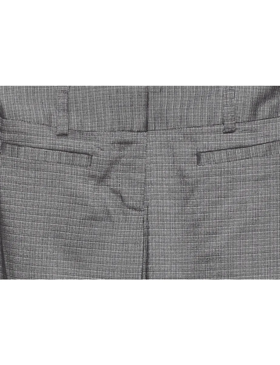 Grey Checked Trousers - W30 L32