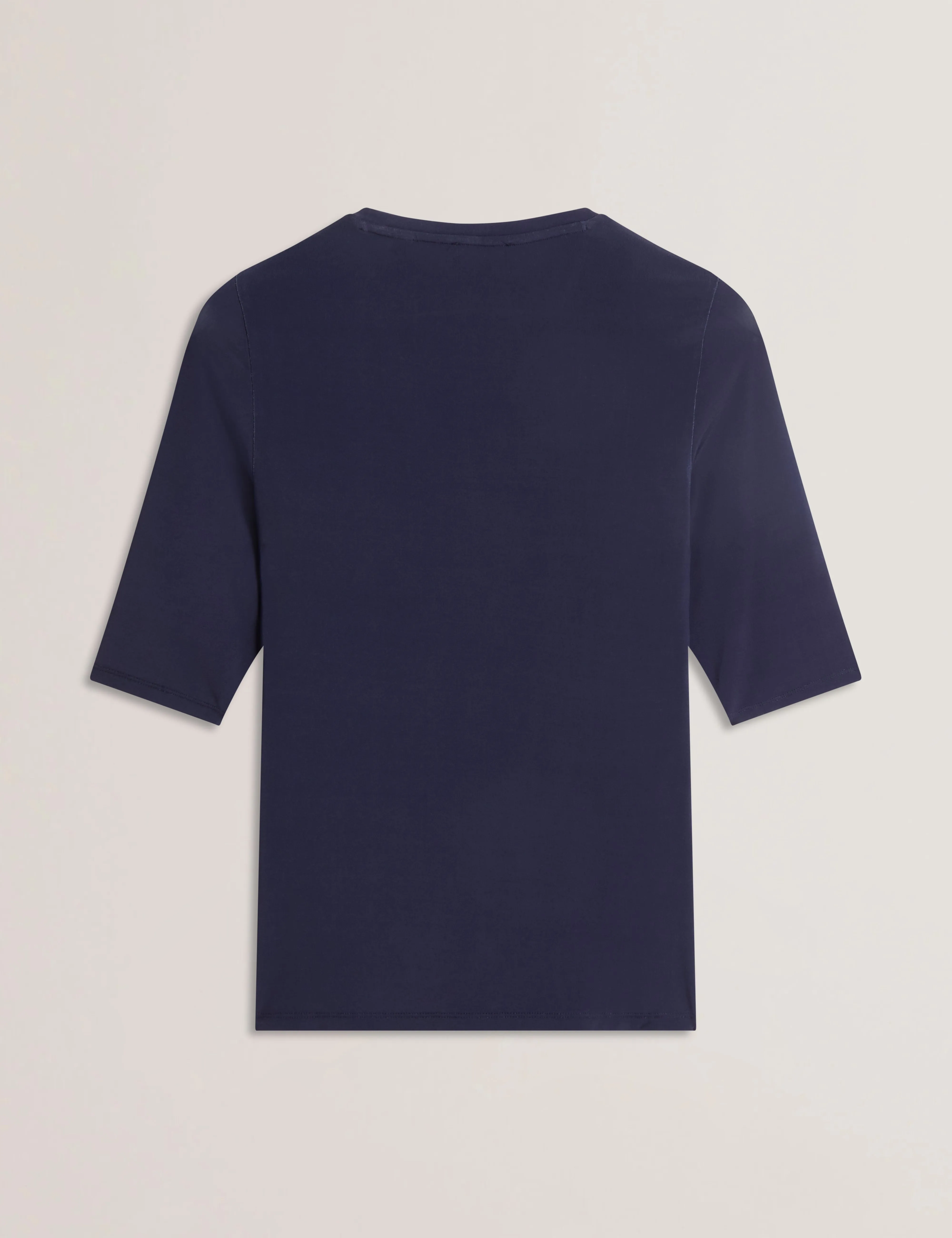 Hannaz Printed Slinky Jersey Half Sleeve Top Navy
