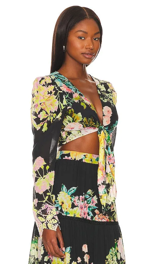 HEMANT AND NANDITA Crop Top in Black
