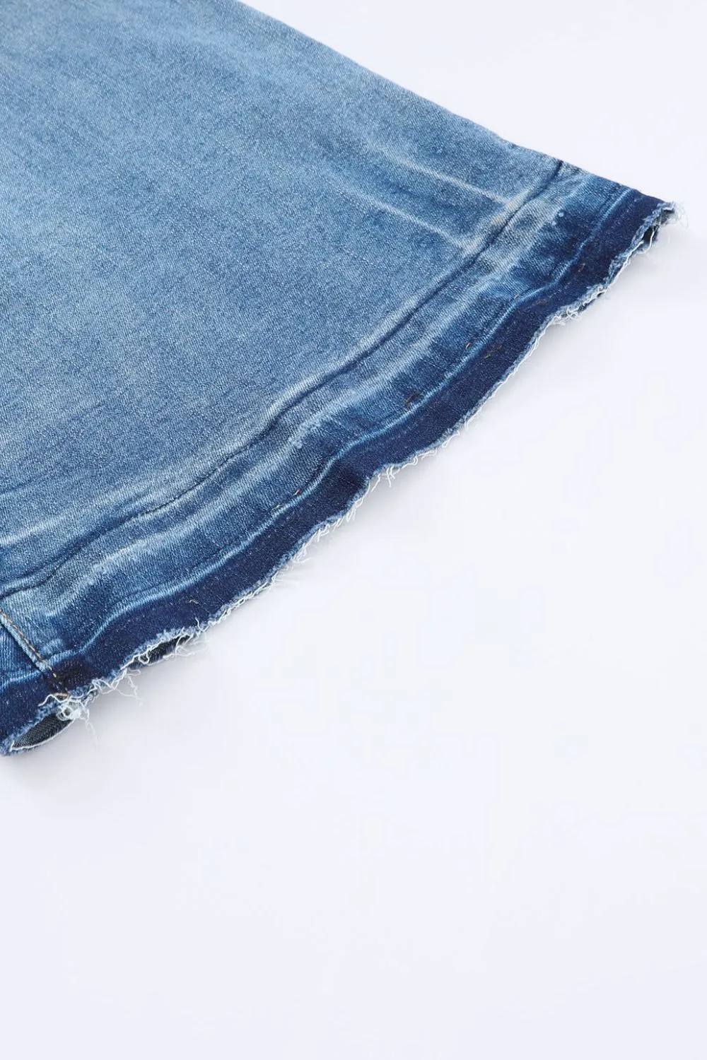 High Waist Button Fly Flare Jeans