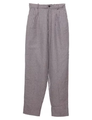 High waist Checked Trousers - W24 L29