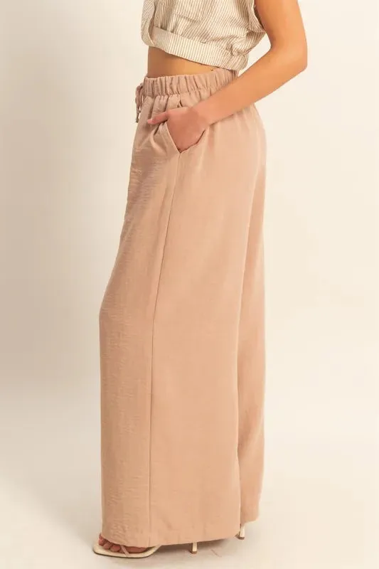 HYFVE Elasticized Waist Wide Leg Pants