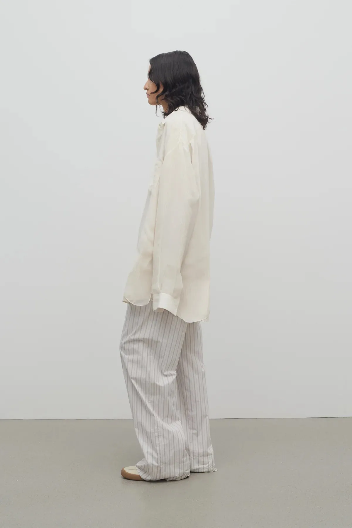 Hypnosta Striped Cotton-Poplin Wide-Leg Pants