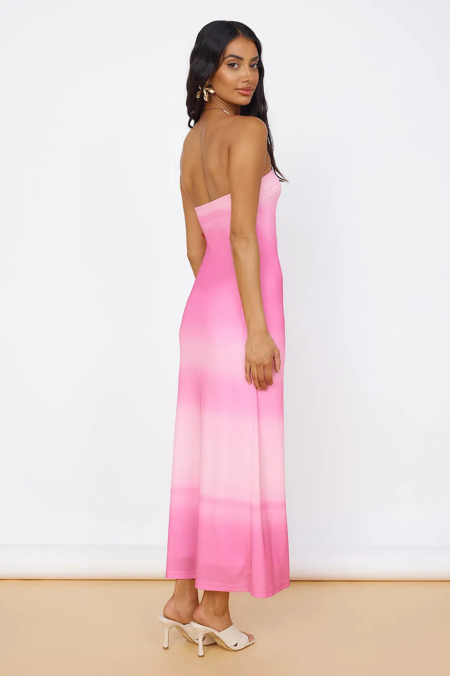 Infinite Light Midi Dress Pink