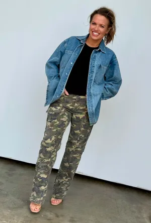 Jane{Hidden}Straight Cargo Jeans