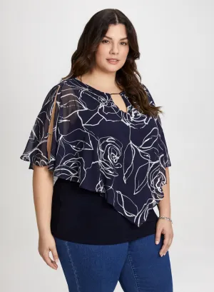 Joseph Ribkoff - Flutter Sleeve Top