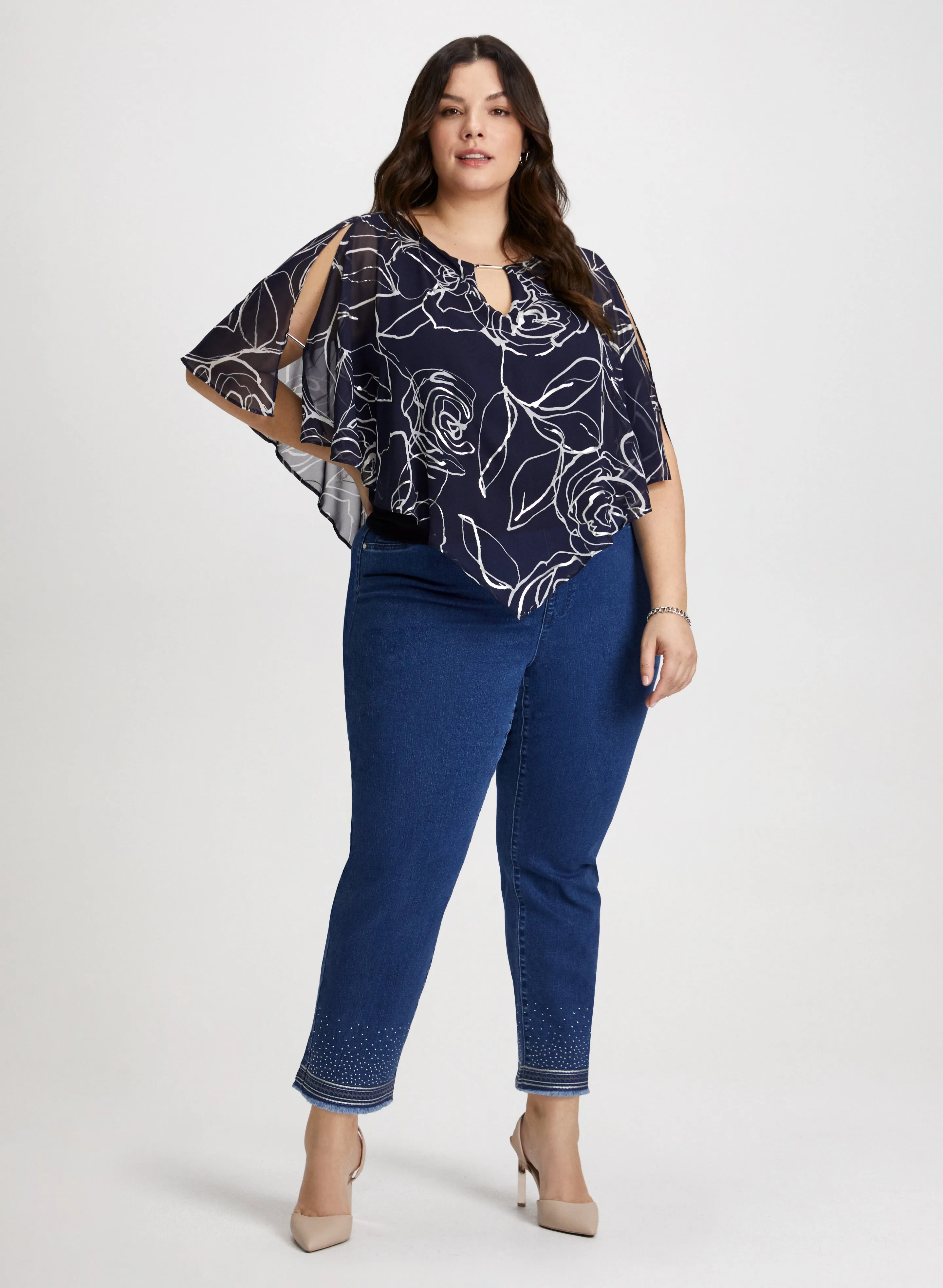 Joseph Ribkoff - Flutter Sleeve Top