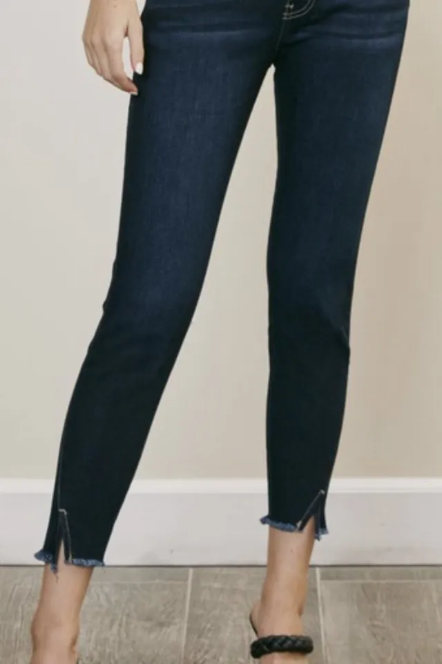 KanCan High Rise Ankle Skinny (Dark)