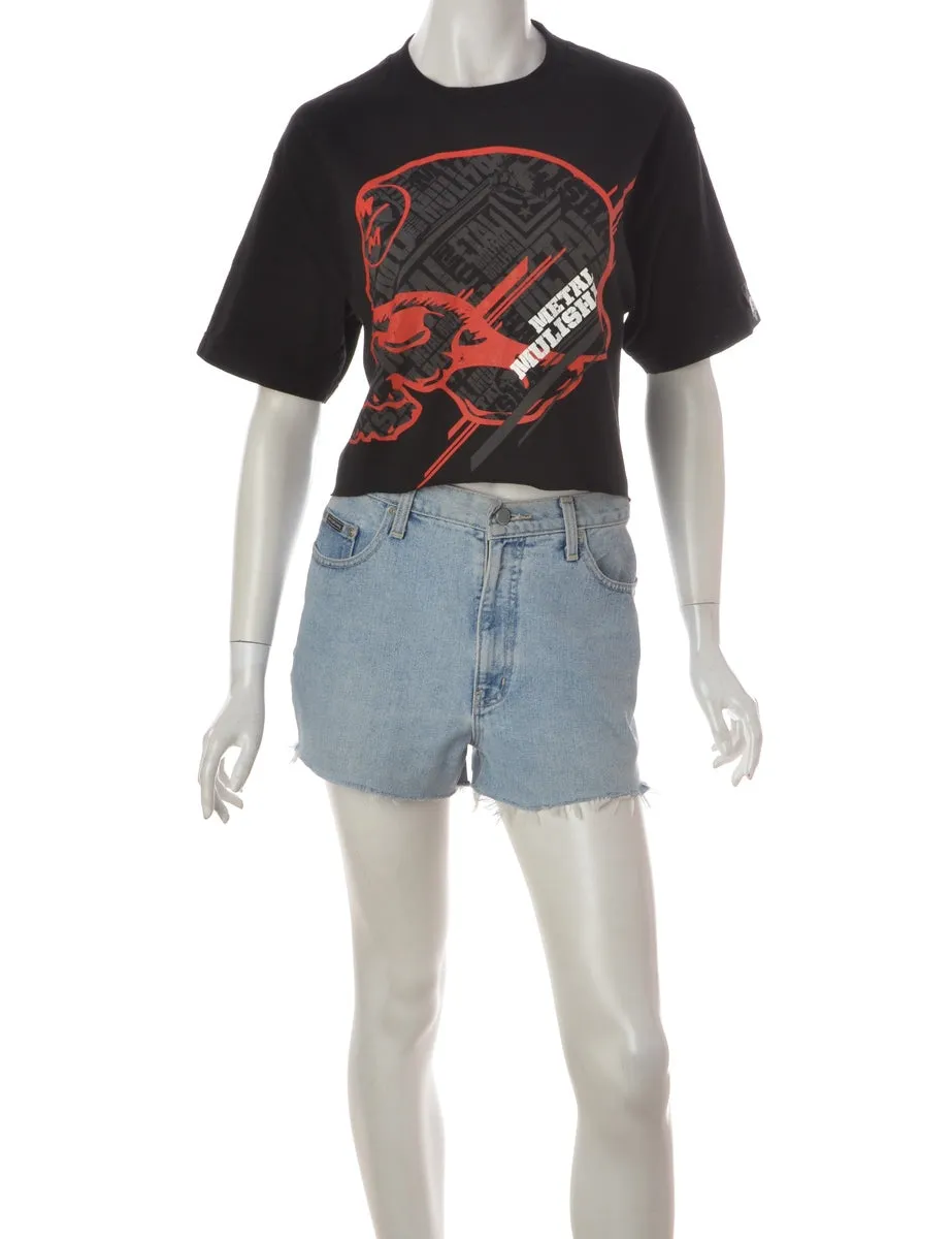 Label Kim Printed Cropped Tee