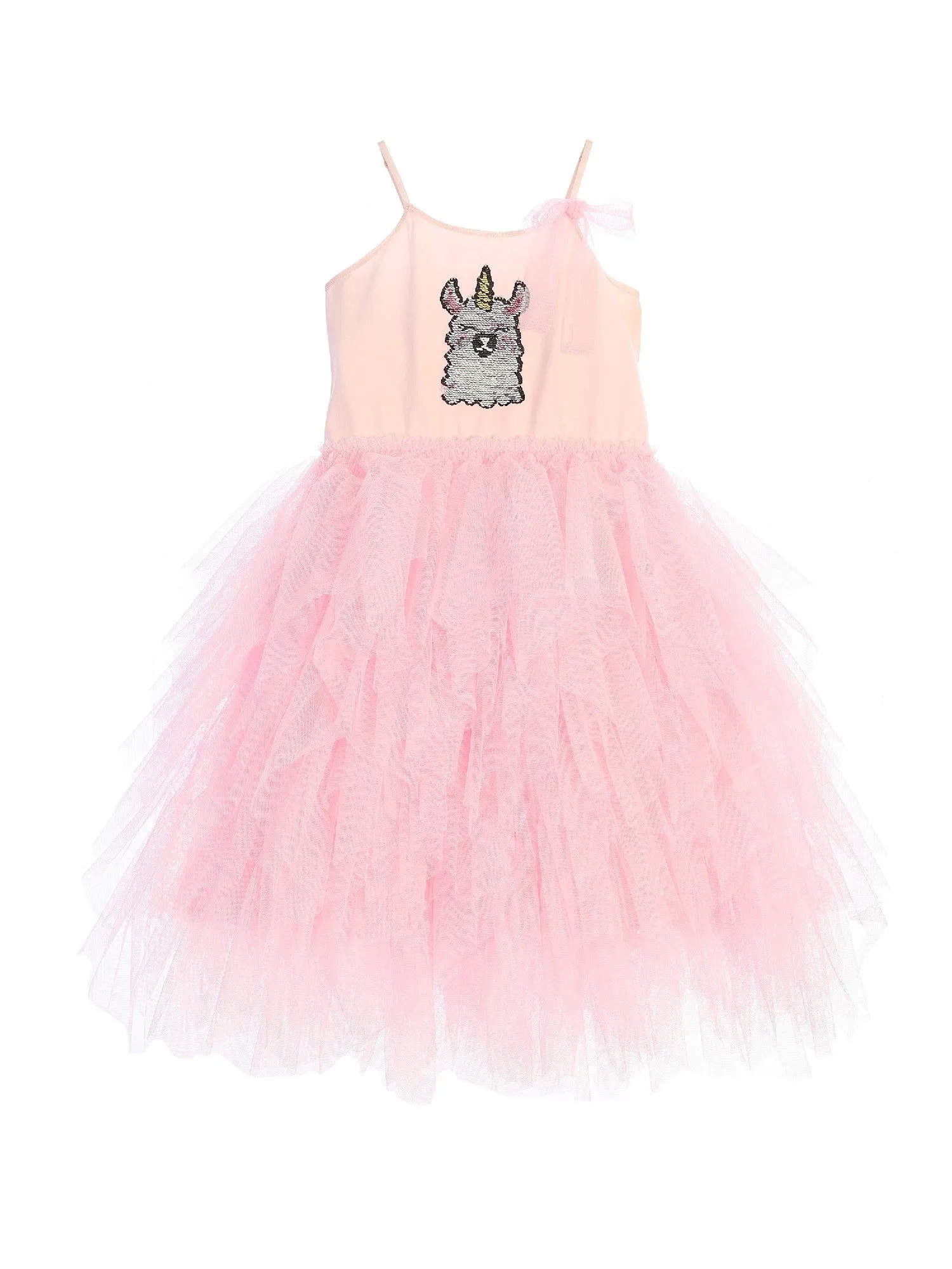 Little Girls Pink Flip Sequin Llama Corn Birthday Tutu Dress 2T-6