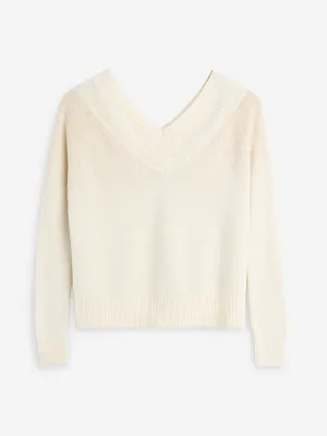 LOV Gold Knit-Textured Sweater