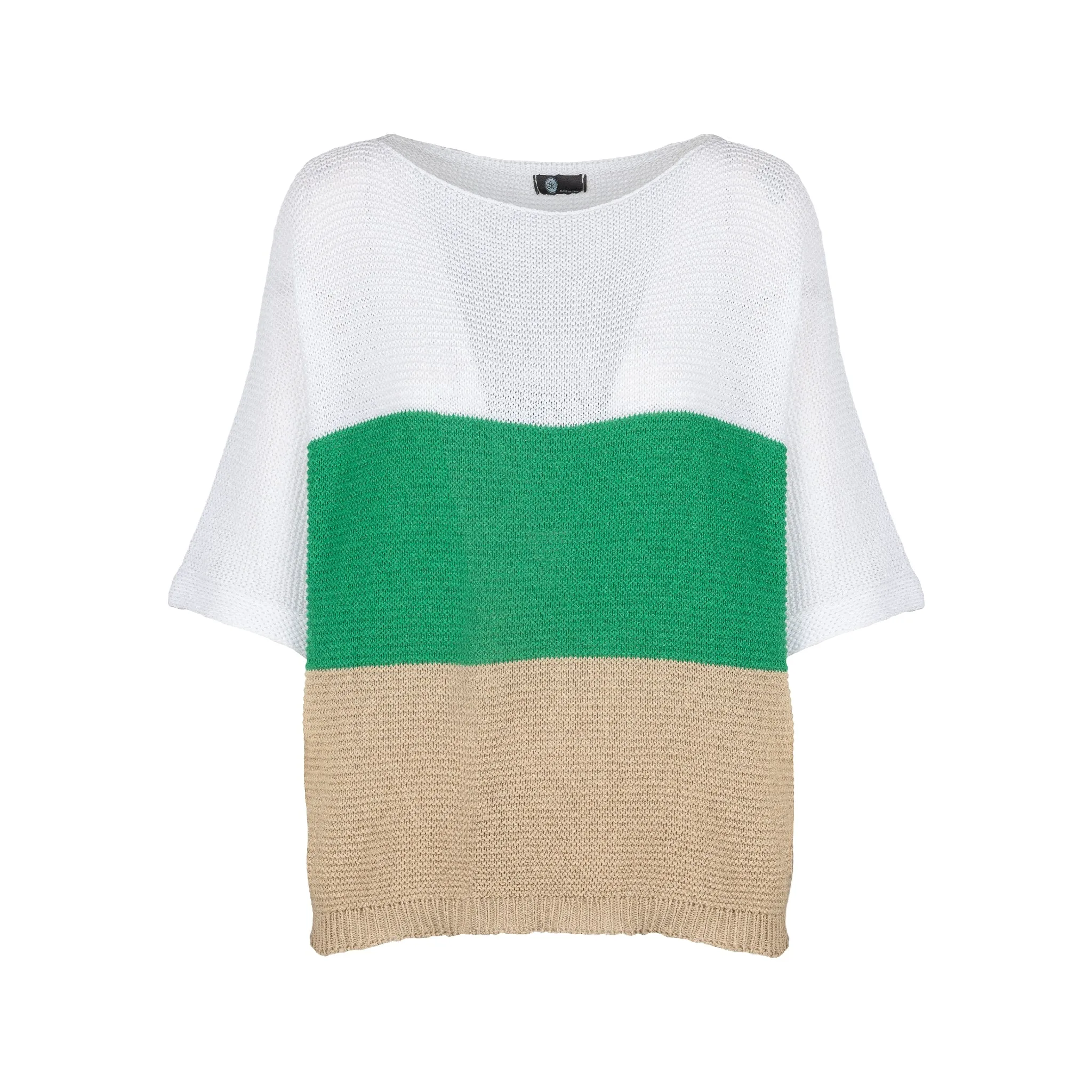 M Made in Italy  Women's Knitted Half Sleeve Sweater