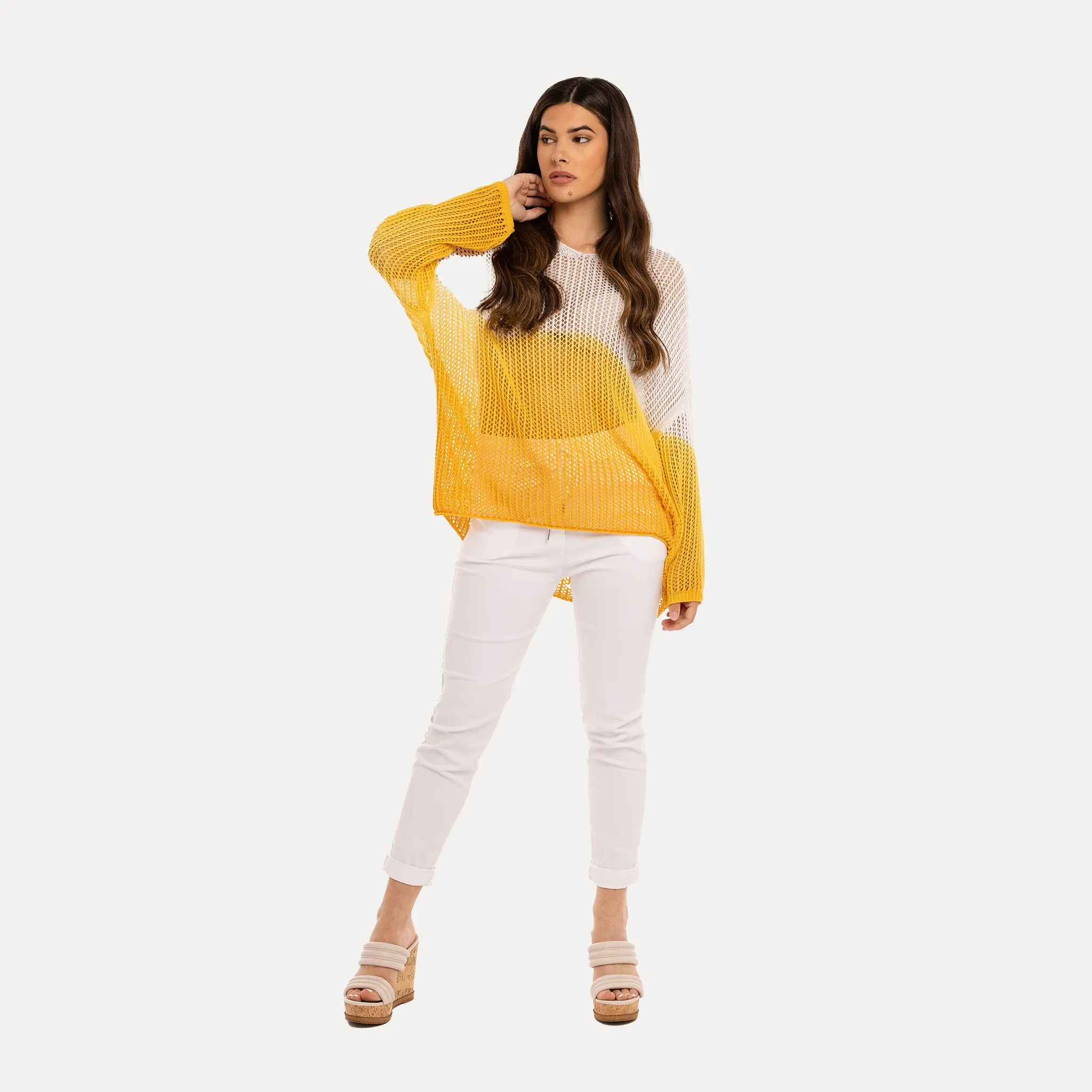 M Made in Italy  Women's Knitted Long Sleeve Sweater