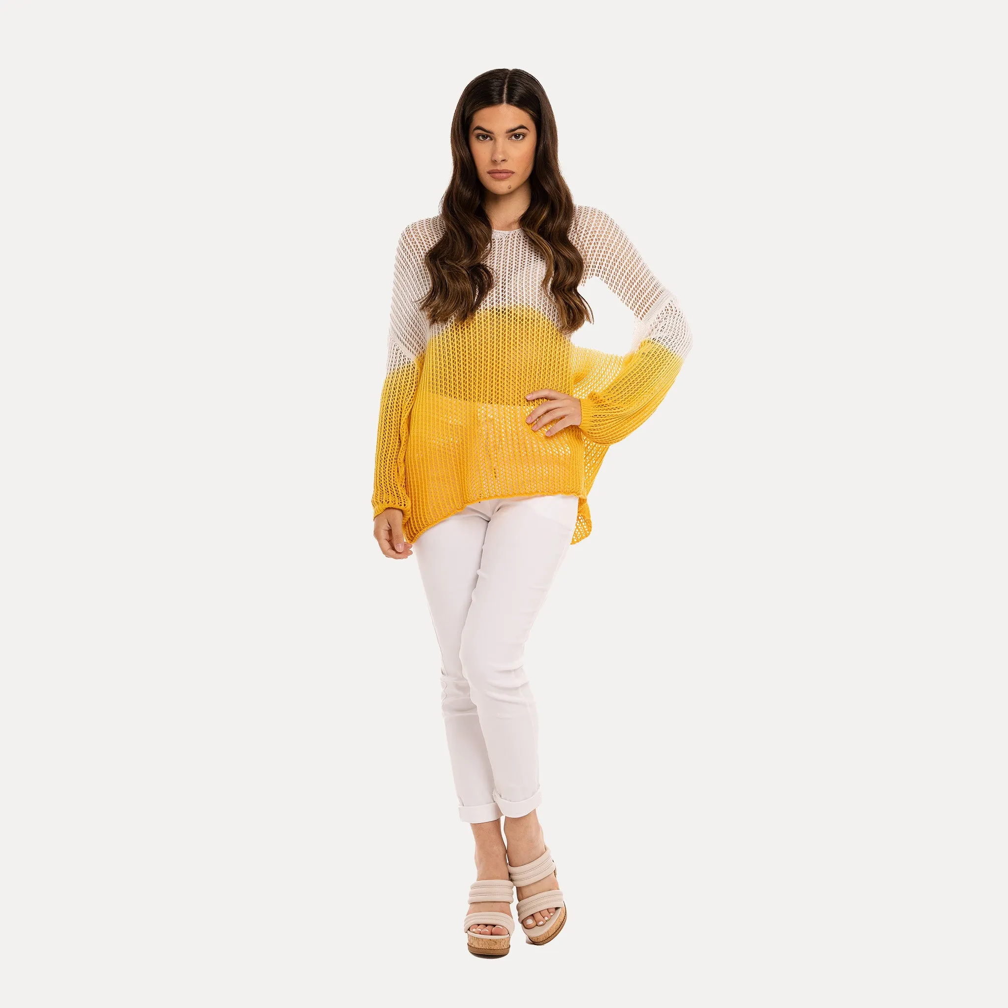 M Made in Italy  Women's Knitted Long Sleeve Sweater