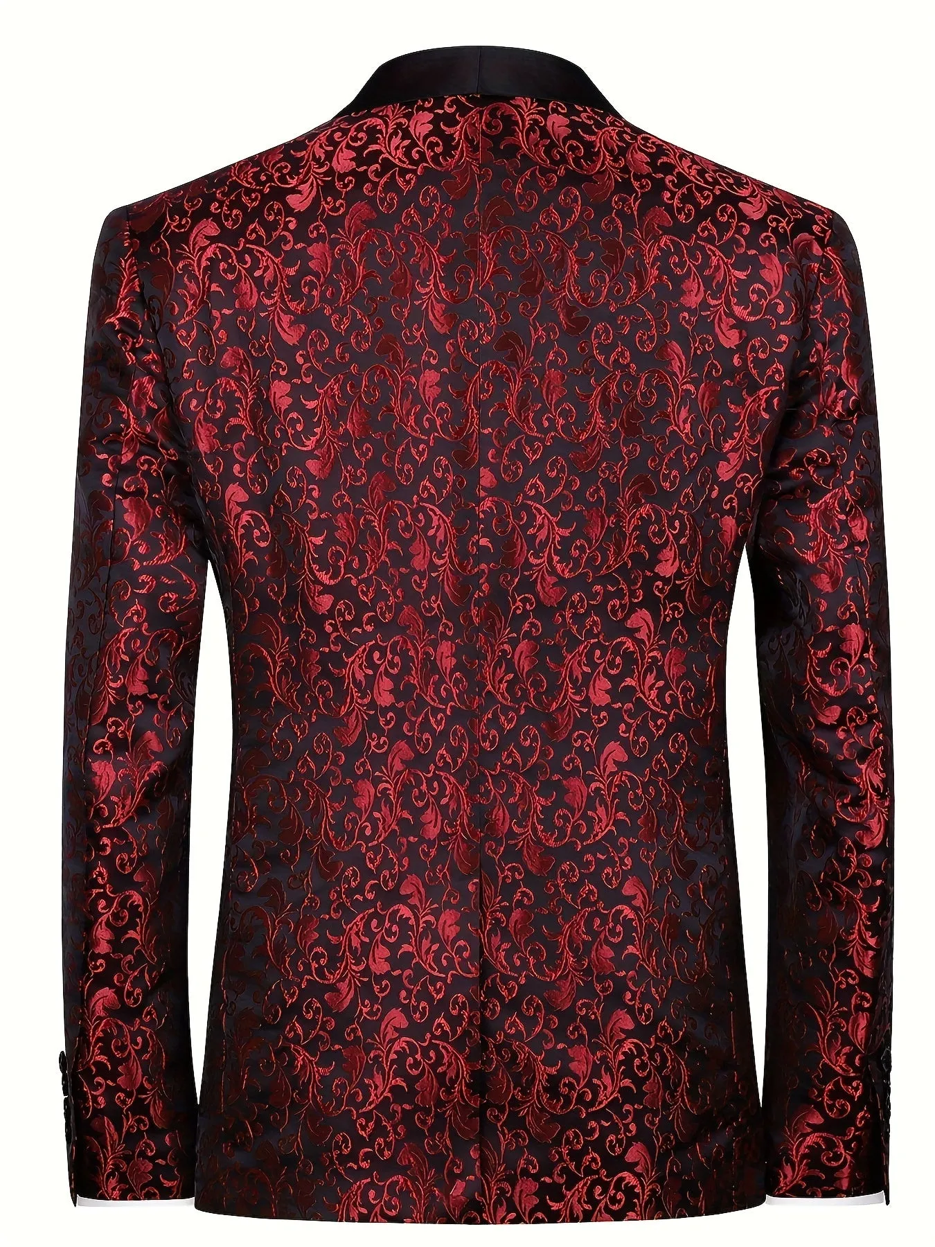 Men's Elegant Burgundy Suit Jacket For Business Banquet