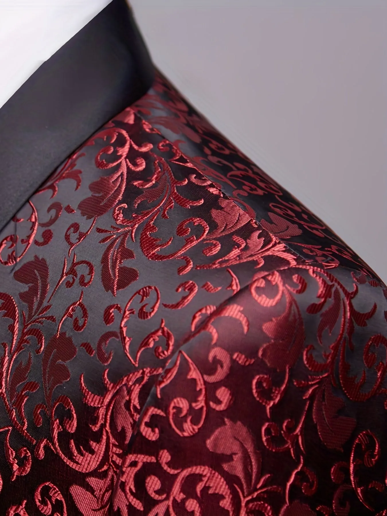 Men's Elegant Burgundy Suit Jacket For Business Banquet