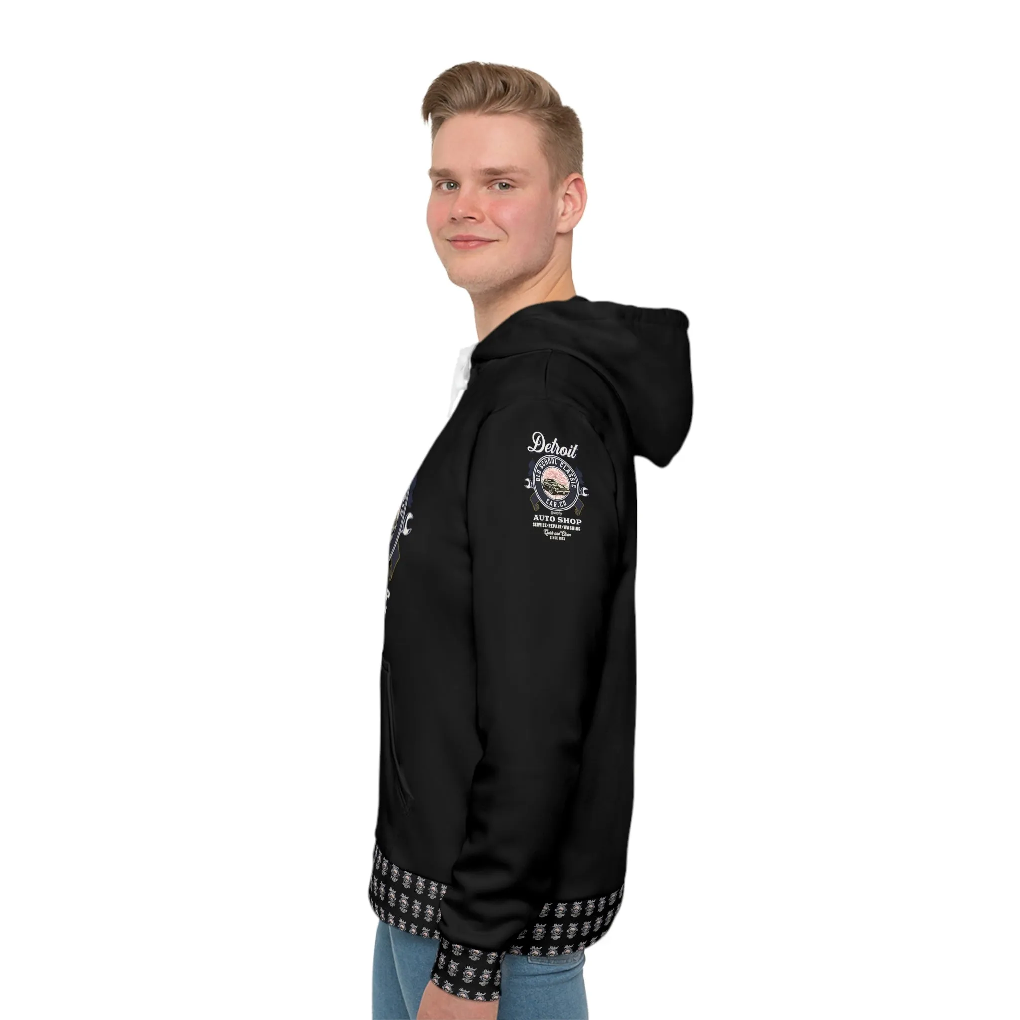 Men's Hoodie (AOP) Detroit Old School Classic Car Co..