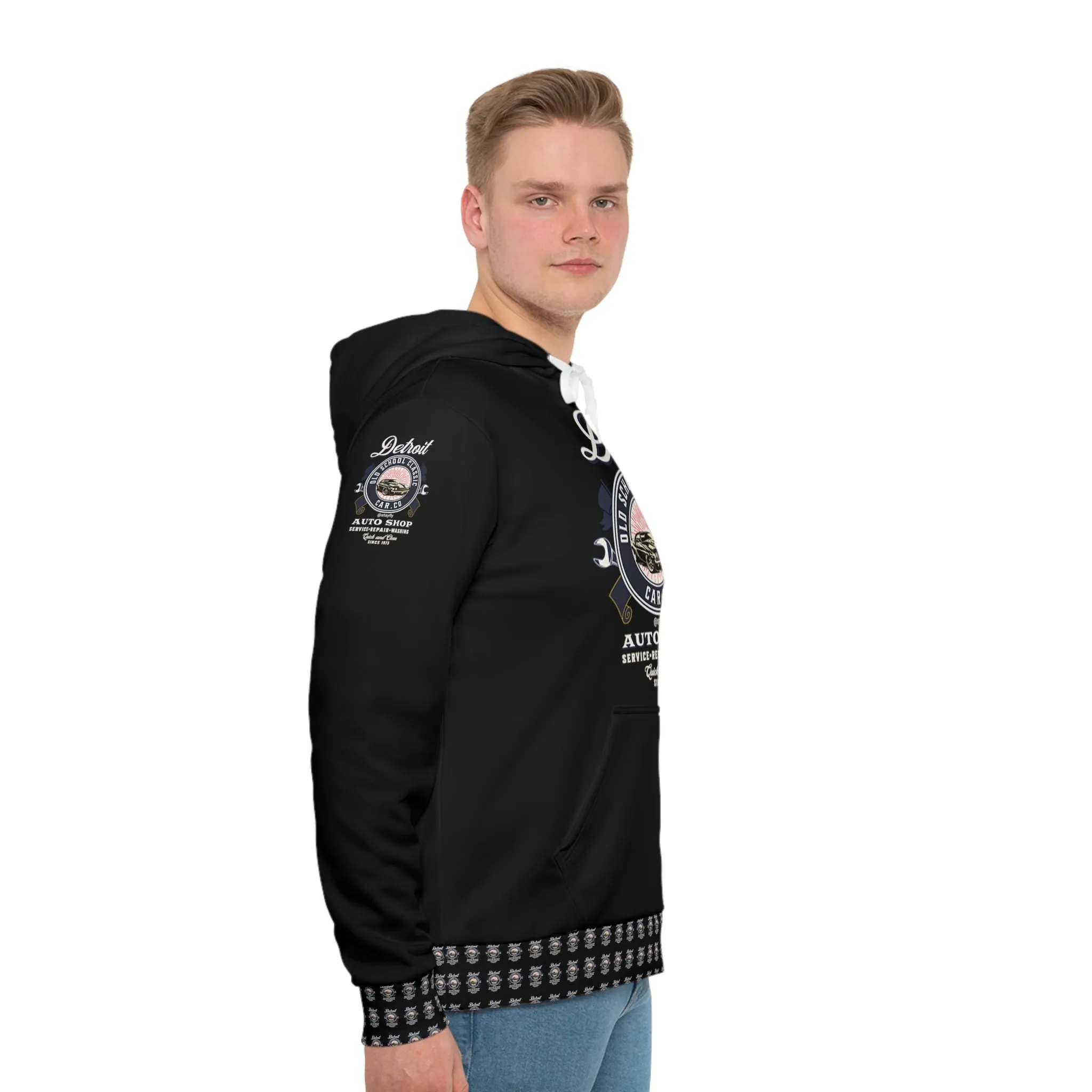 Men's Hoodie (AOP) Detroit Old School Classic Car Co..