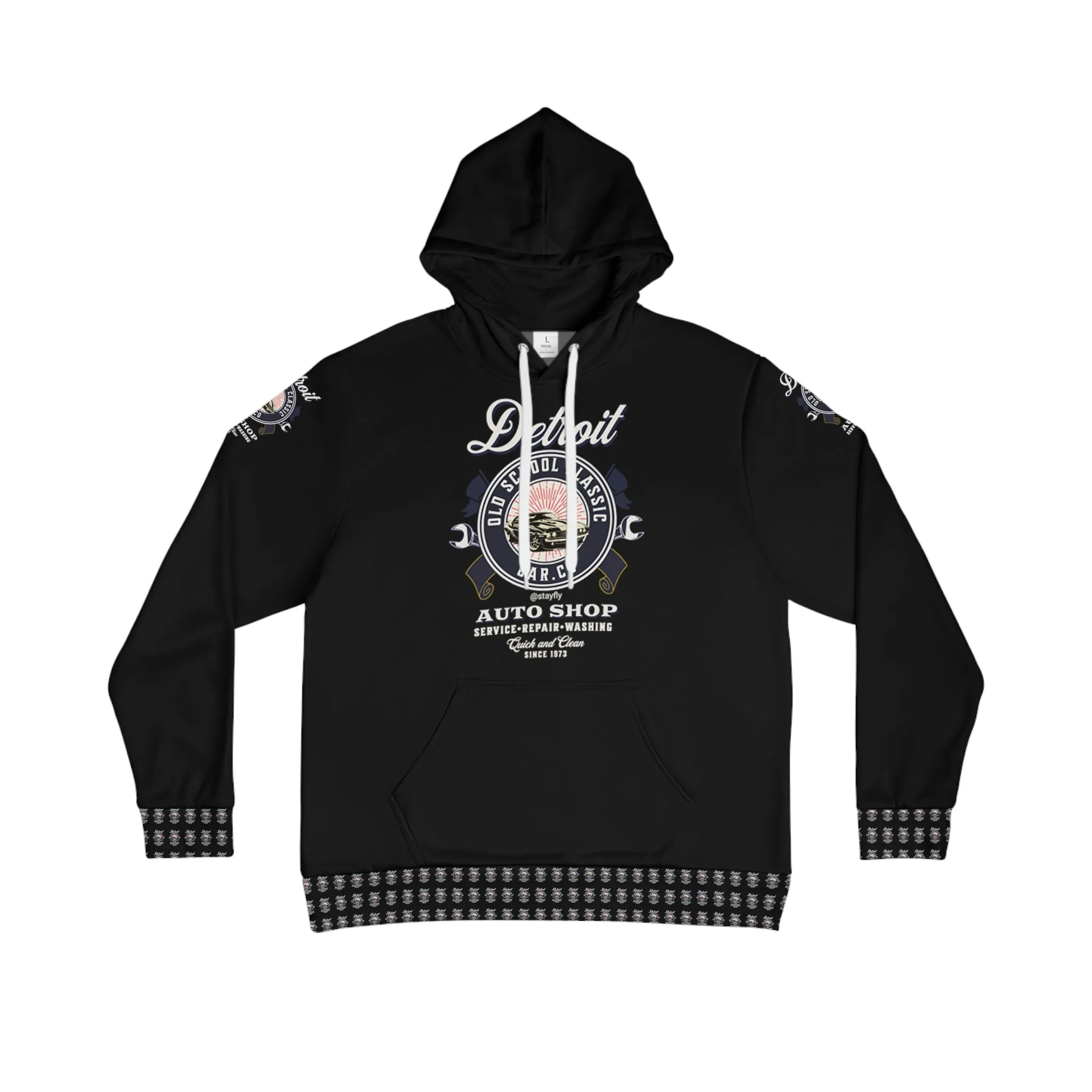 Men's Hoodie (AOP) Detroit Old School Classic Car Co..