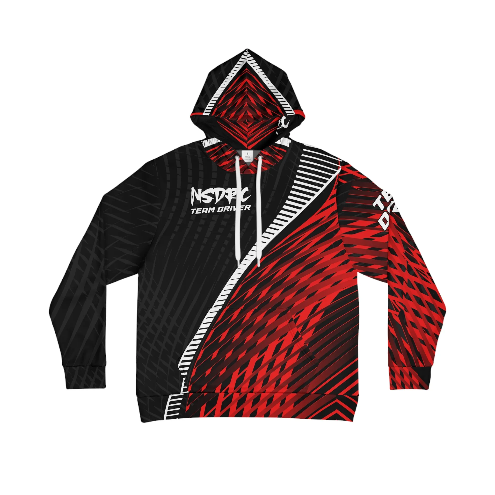 Men's Hoodie Red Pattern NSDRC Logo