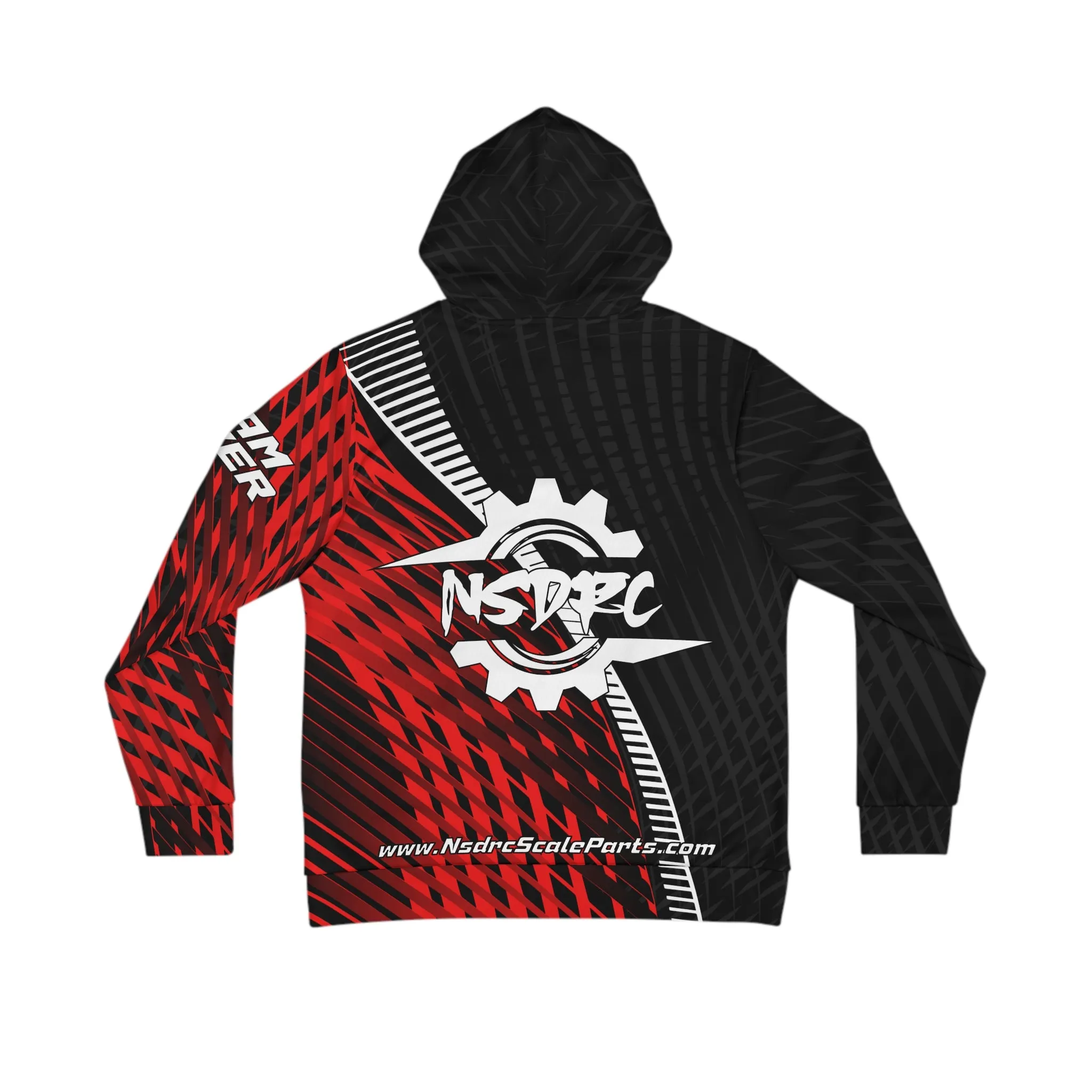 Men's Hoodie Red Pattern NSDRC Logo